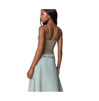 Edikted Womens Blake Mesh Tank Top