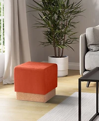 Seville Classics The Vineyard Collection Cork Storage Ottoman