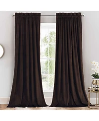 Heavyweight Velvet Curtain Rod Pocket Panels (Set of 2