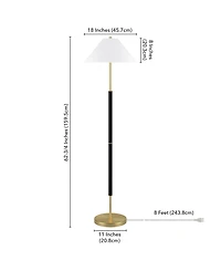 Hudson & Canal 18" Metal Simona 2-Light Floor Lamp