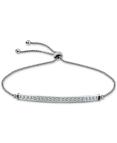 Giani Bernini Cubic Zirconia Bar Bolo Bracelet, Created for Macy's