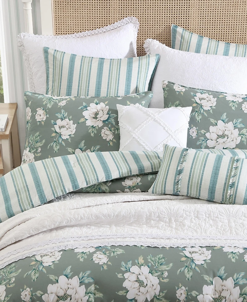 Laura Ashley Wisley Floral Reversible 7-Pc. Comforter Set, King