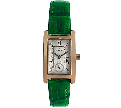 Peugeot Women's Contour Tank Shape Case Watch with Roman Numerals