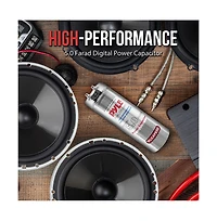 Pyle 5.0 Farad Digital Power Capacitor with Blue Led Display