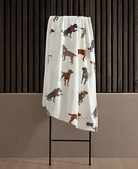 Eddie Bauer Dogs with Scarves Ultra Soft Plush Fleece Blanket, King