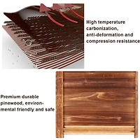 Unho Wood Planter Box Outdoor Garden Rectangular Planter Flowers Box Raised Bed