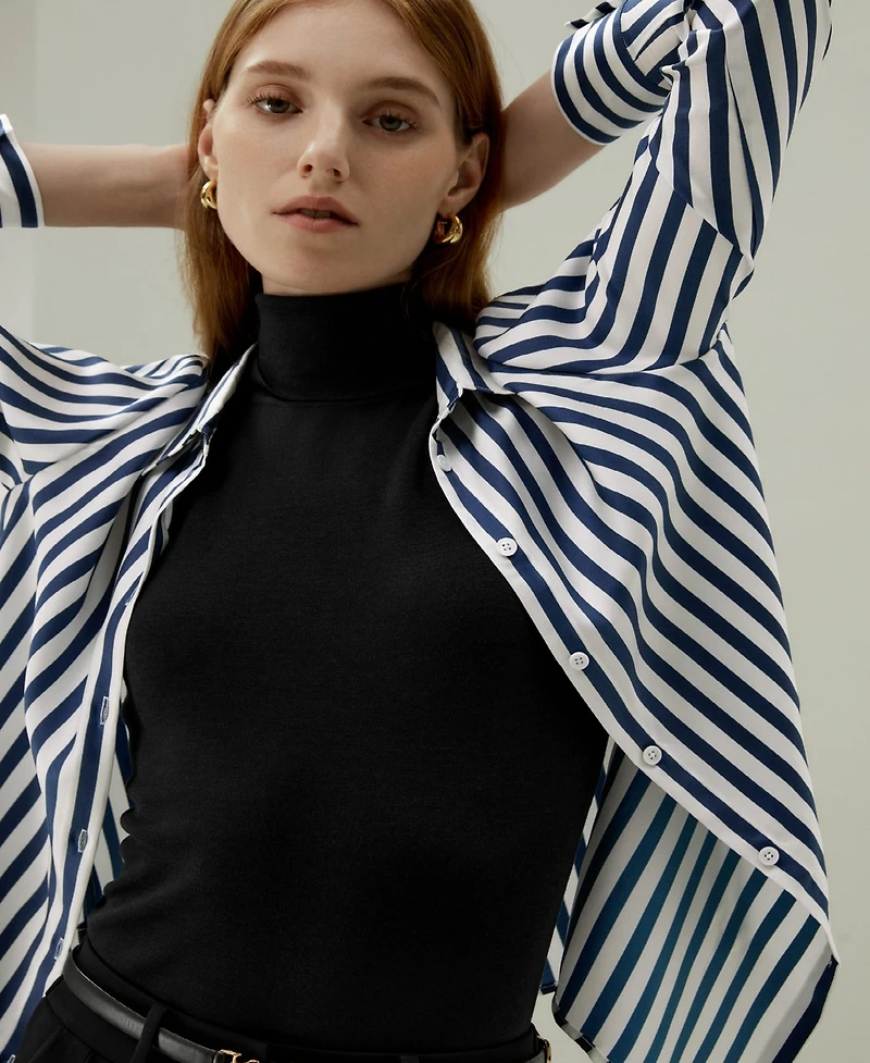 Lilysilk Women's The Amalfi Stripe Silk Shirt