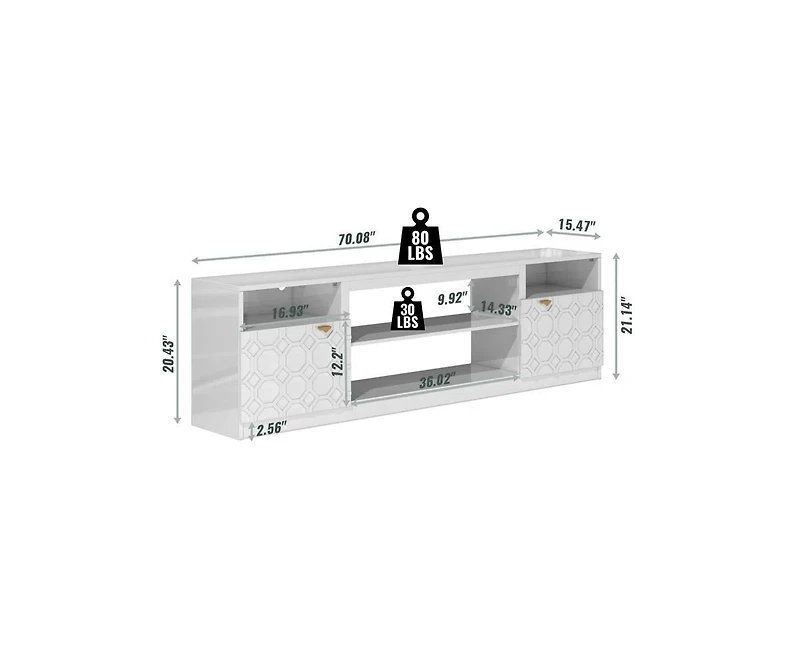 Elegant Multifunctional Tv Stand with Ample Storage and Stylish Design