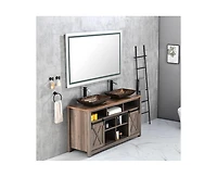 gaomon Bathroom Vanity Mirror Lighted Bathroom Aluminum Mirror 6000K Led Anti-Fog Dimmable Makeup Mirror 72 x 36 Inch White One Size