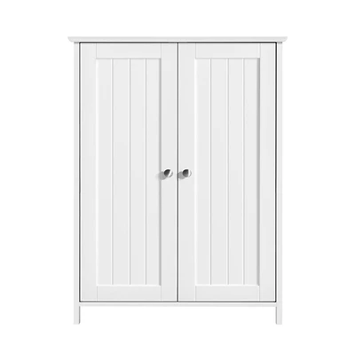 Yaheetech Free Standing Bathroom Cabinet with 2 Durable Doors and 2 Adjustable Shelves