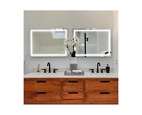 gaomon Led Bathroom Mirror with Lights 48 x 36 Inch/60x36 Inch Led Vanity Mirrors Wall Mounted Dimmable Front Lighted Anti-Fog Makeup Mirror for Bedro