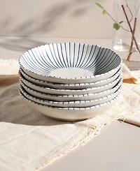 Porto Brasil Elemento Stoneware Salad Bowls, Set of 6