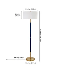 Hudson & Canal 61.5" Metal Simone 2-Light Floor Lamp