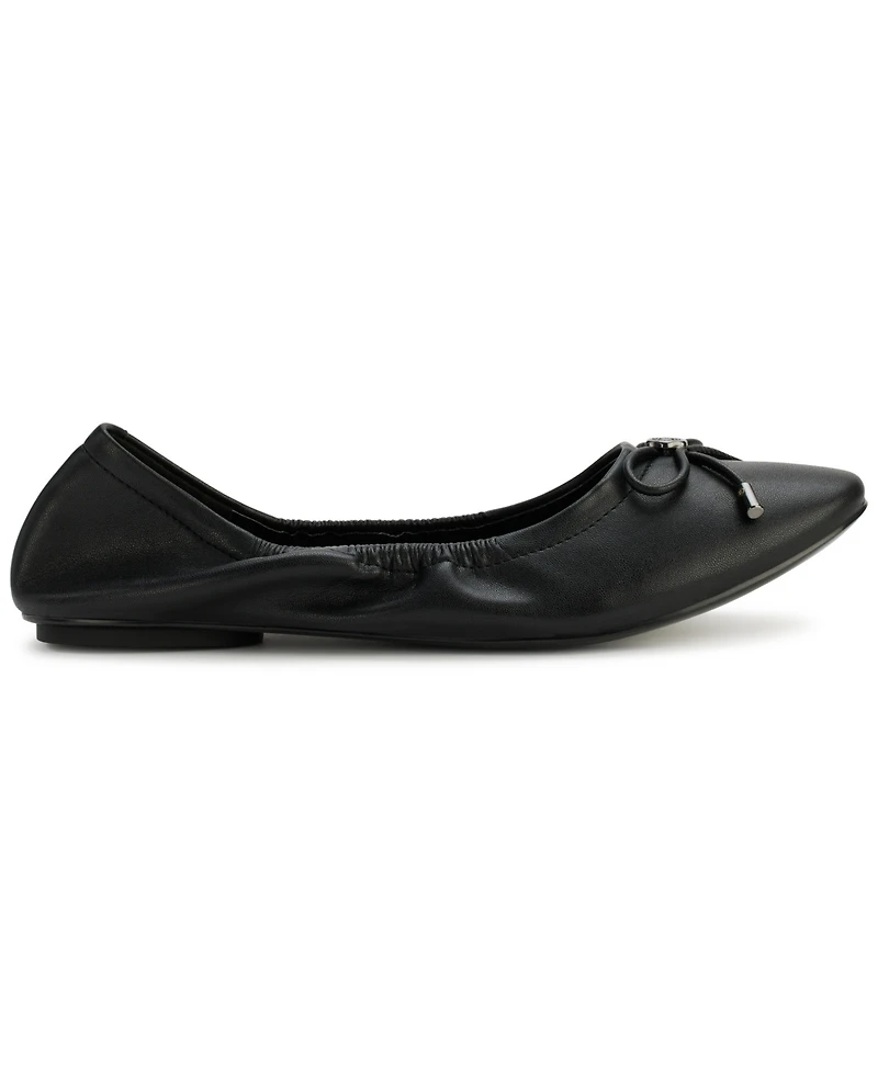 Karl Lagerfeld Paris Women's Velma Almond Toe Ballet Flats