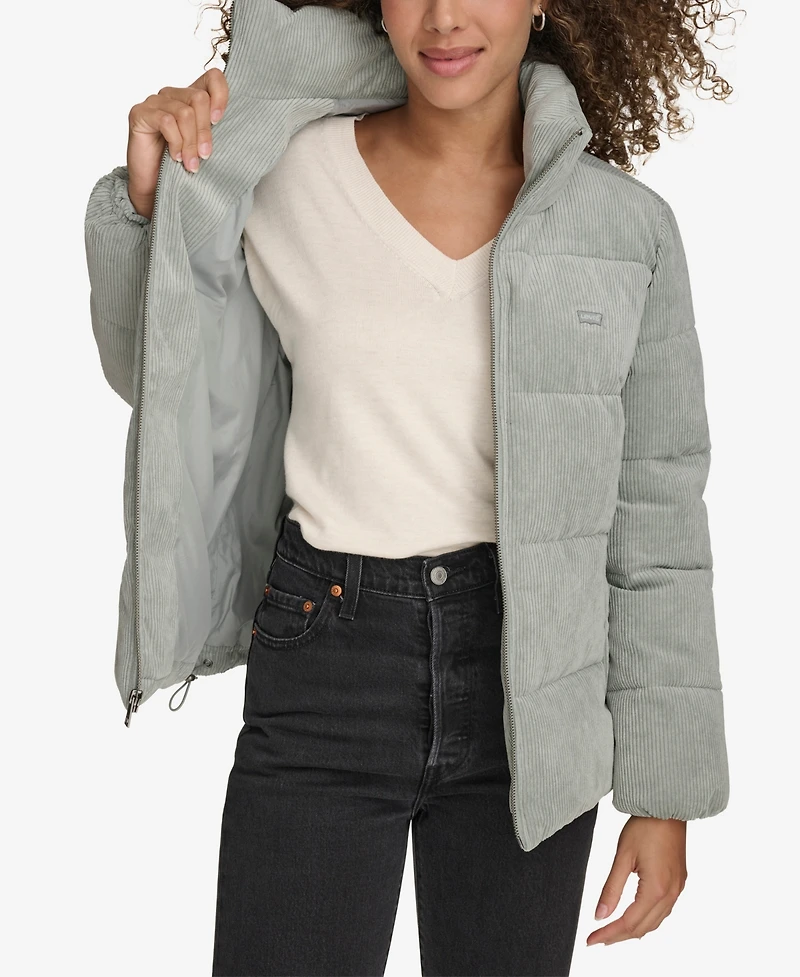 Levi's Women's Corduroy Bubble Puffer Jacket