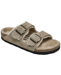 Birkenstock Women's Arizona Shearling Suede Leather Sandals from Finish Line