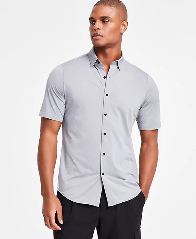 Alfani Men's Solid Button-Down Shirt, Exclusively at Macy's
