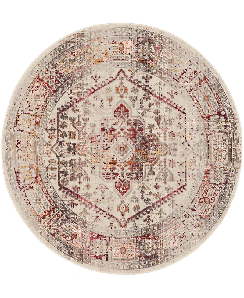 Nourison Home Vintage Kashan VKA08 6'x6' Round Area Rug