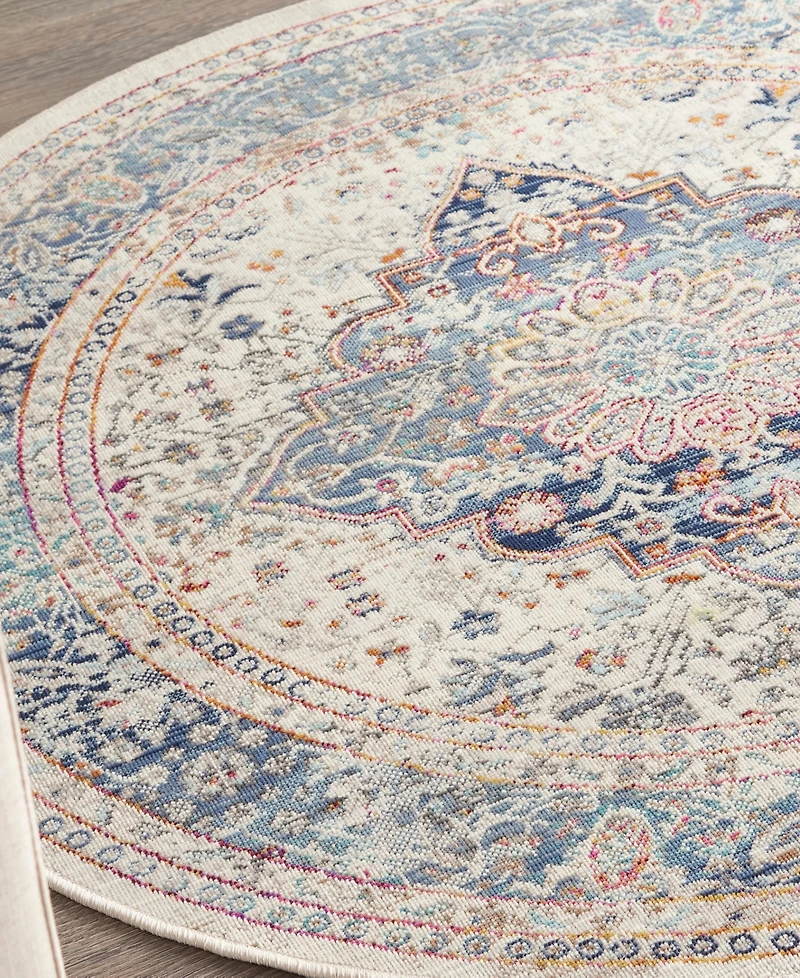 Nourison Home Vintage Kashan VKA07 4'x4' Round Area Rug