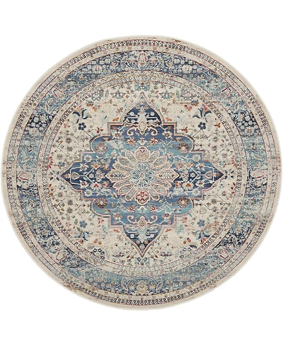 Nourison Home Vintage Kashan VKA07 6'x6' Round Area Rug