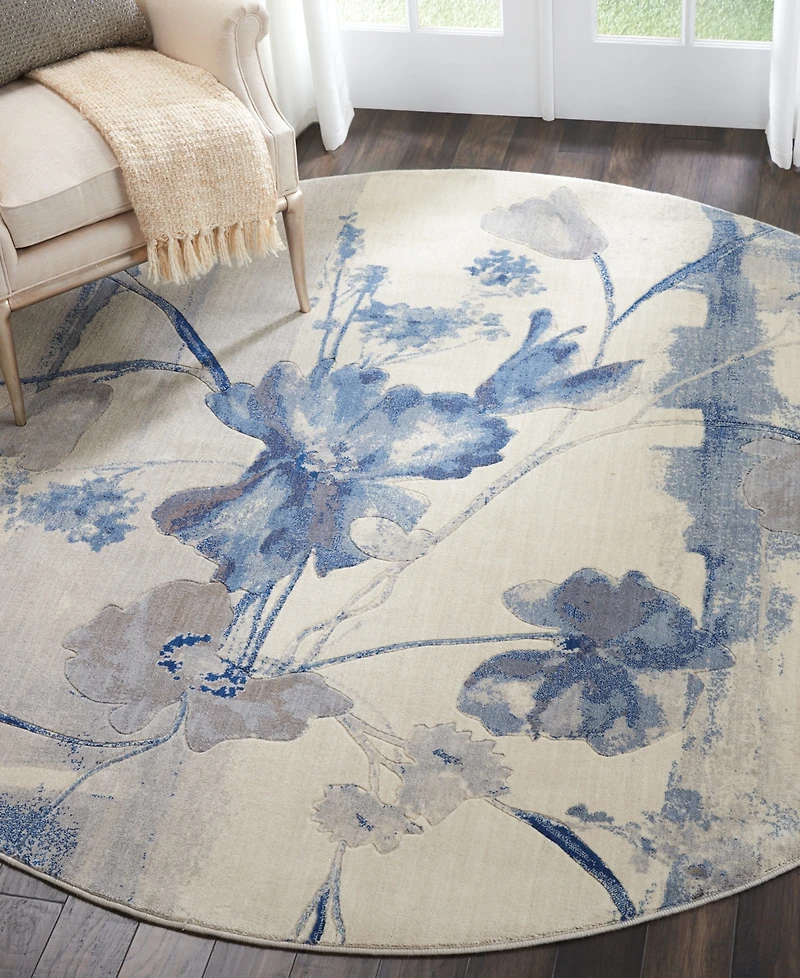 Nourison Home Somerset ST18 7'9"x7'9" Round Area Rug