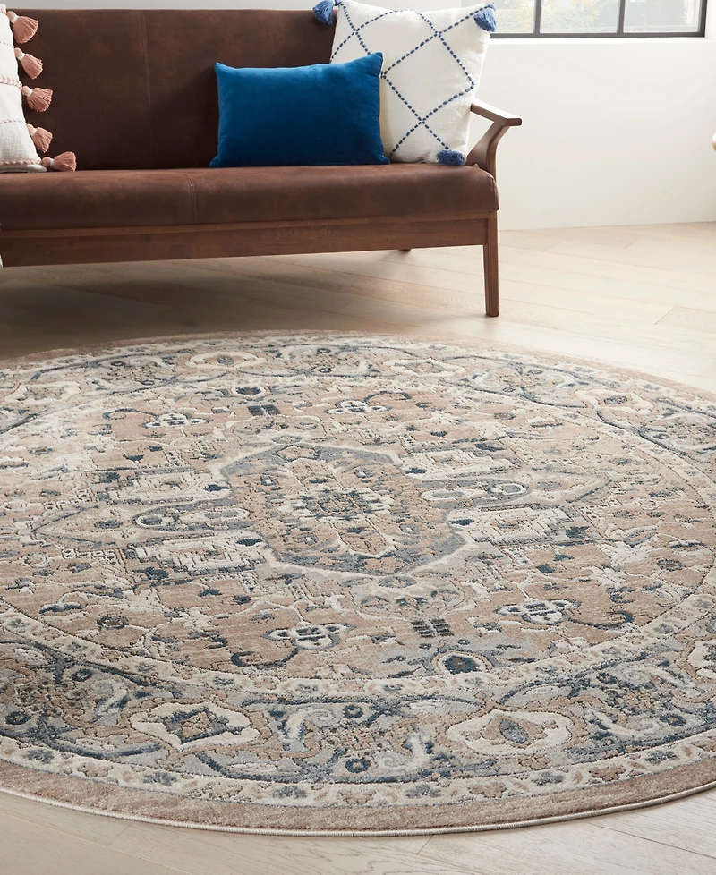 Nourison Home Quarry QUA05 7'10"x7'10" Round Area Rug