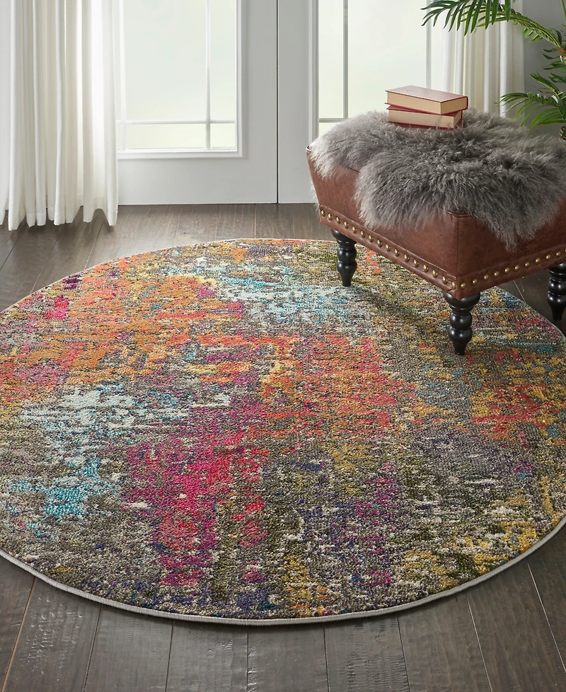 Nourison Home Celestial CES14 4'x4' Round Area Rug