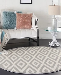 Nourison Home Grafix GRF18 5'3"x5'3" Round Area Rug