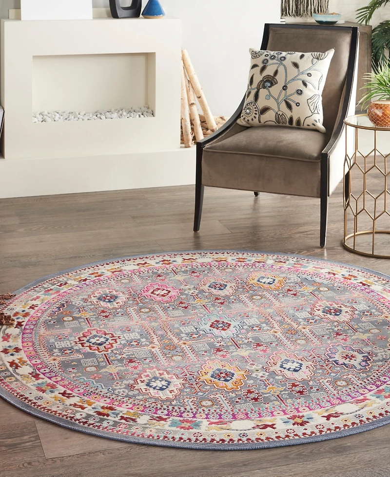 Nourison Home Vintage Kashan VKA05 6'x6' Round Area Rug