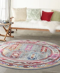 Nourison Home Vintage Kashan VKA06 6'x6' Round Area Rug