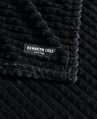 Kenneth Cole New York Solid Textured Jacquard Plush Throw, 60" X 50"