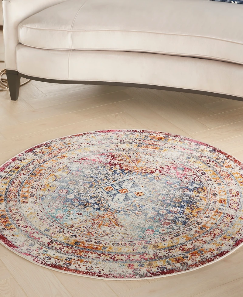 Nourison Home Vintage Kashan VKA09 4'x4' Round Area Rug