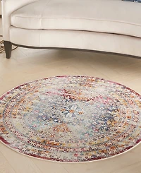 Nourison Home Vintage Kashan VKA09 4'x4' Round Area Rug