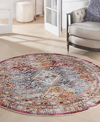 Nourison Home Vintage Kashan VKA09 6'x6' Round Area Rug