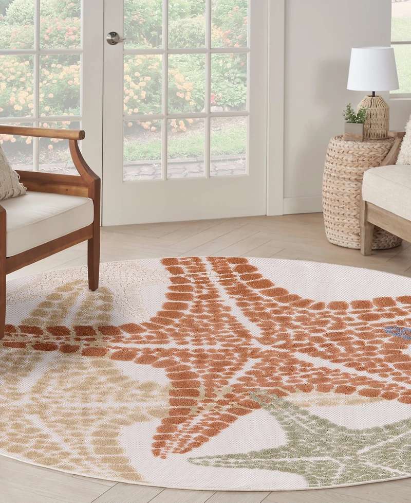 Nourison Home Aloha ALH28 5'3"x5'3" Round Area Rug