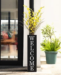 Glitzhome 30"H Double Side Boxed Welcome Home Porch Sign
