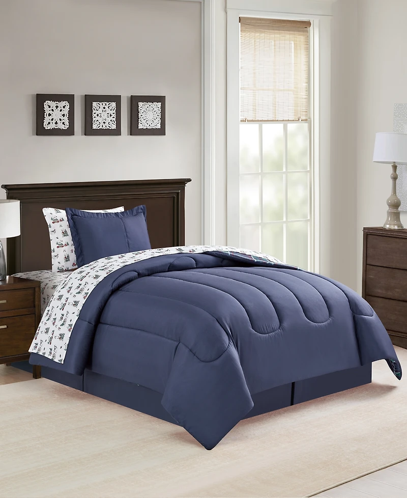 Sunham Holiday Rudolph 8-Pc. Comforter Set, Exclusively at Macy's