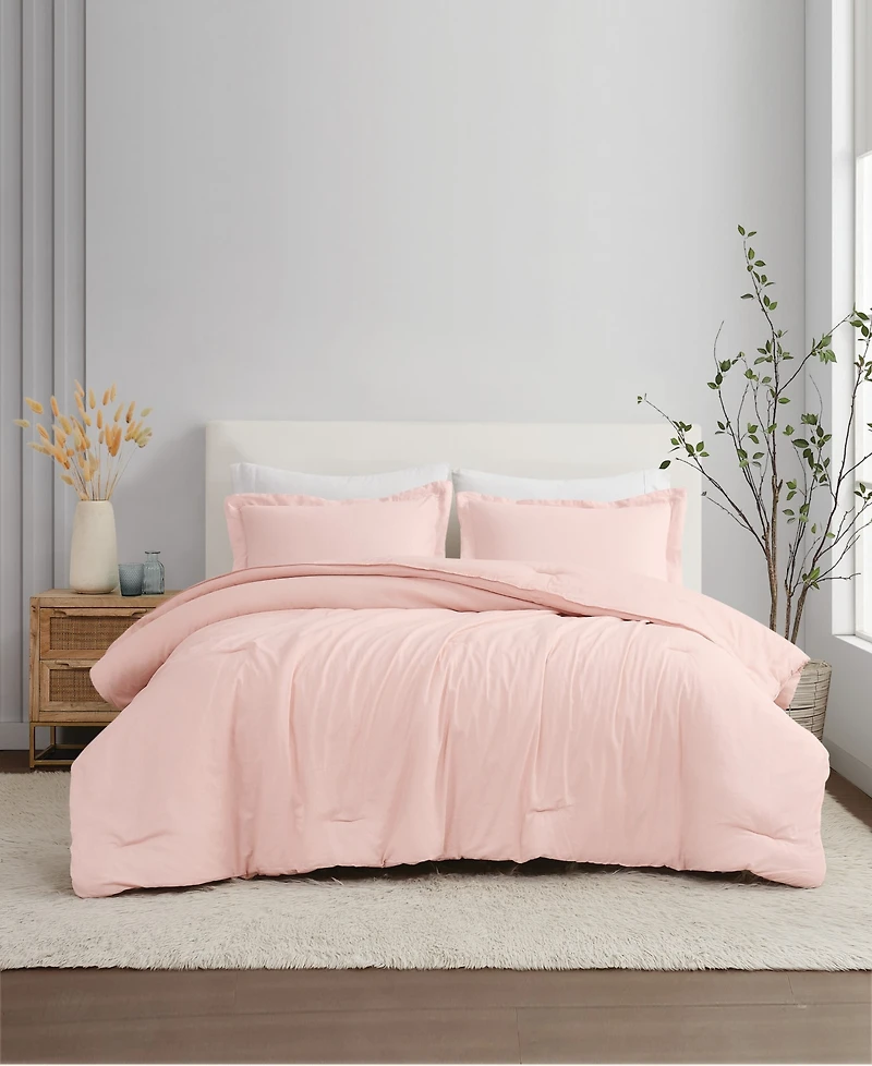 Brookyln Loom 100% Linen Cover 3-Pc. Comforter Set, King