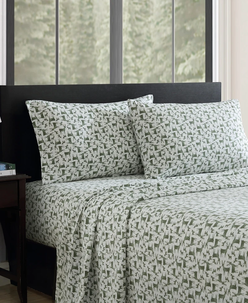 Eddie Bauer Holiday Cotton Flannel Pc. Sheet Set
