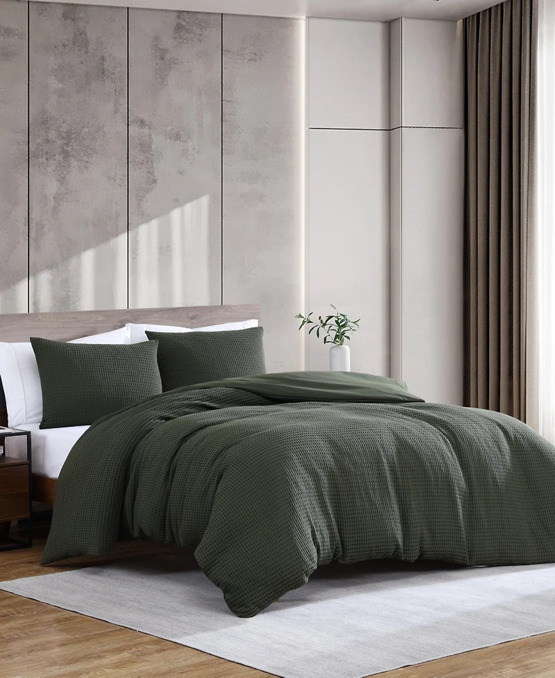 Kenneth Cole New York Solid Waffle 3-Pc. Comforter Set
