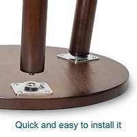 Unho 2 Pack Small Round Side Table Mid Century Tripod Plant Holder 16.5in Tall for Home Decor