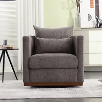 Simplie Fun Swivel Barrel Chair, Comfy Round Accent Sofa Chair for Living Room, 360 Degree Swivel Barrel Club Chair, Leisure Arm Chair for Nursery, Ho