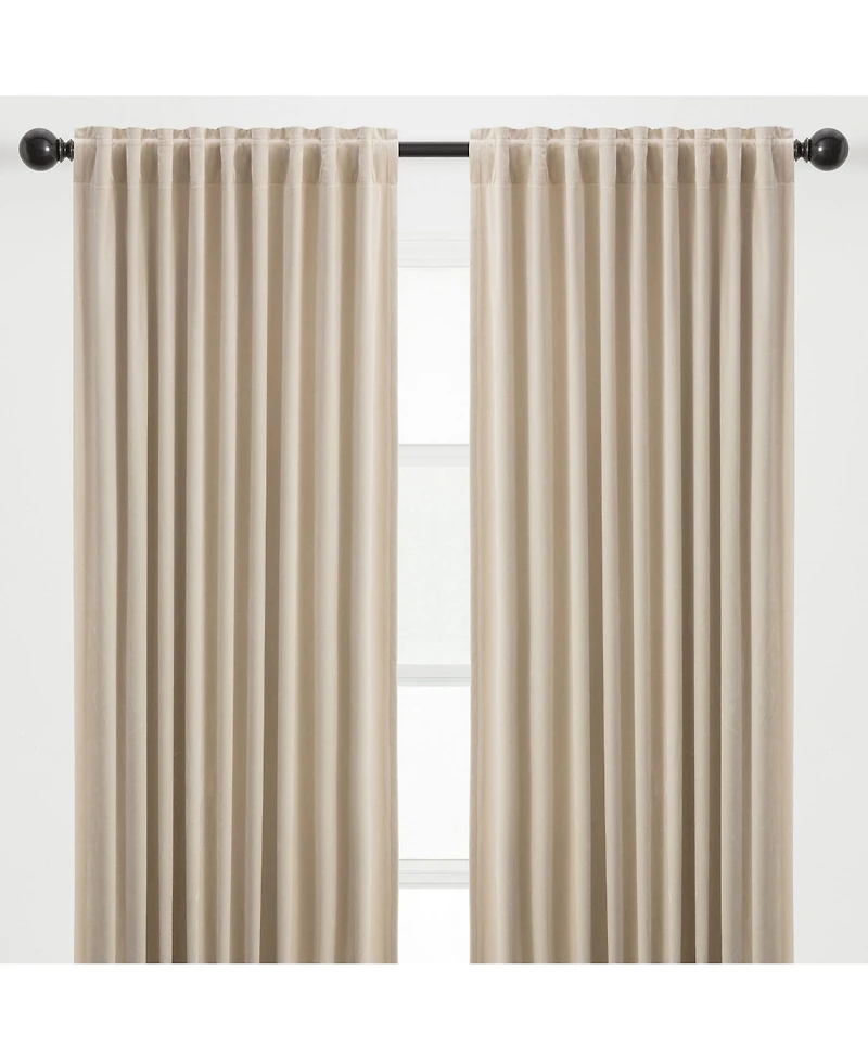 Chanasya Premium 2-Panel Blackout Velvet Curtains