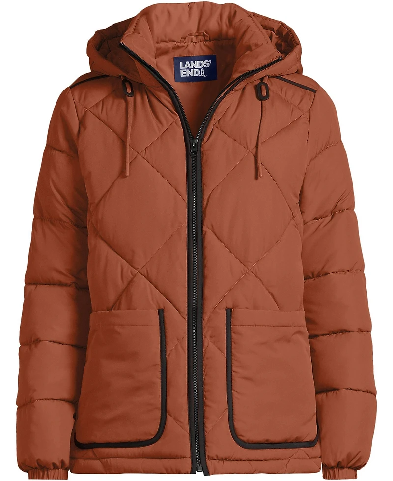 Lands' End Plus FeatherFree Insulated Diamond Quilted Jacket