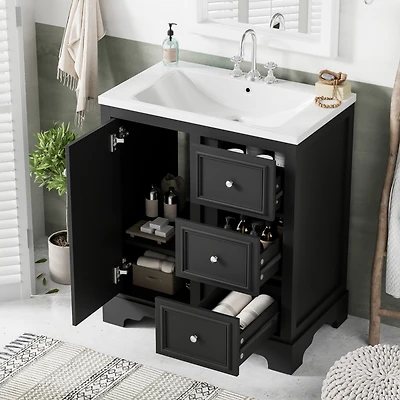 Streamdale 30" Bathroom Vanity Cabinet with Basin
