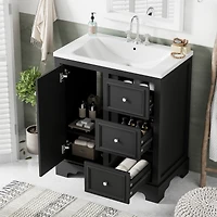 Streamdale 30" Bathroom Vanity Cabinet with Basin
