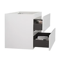 Streamdale 2-Drawer Wall-Mounted Cabinet in White, No Basin
