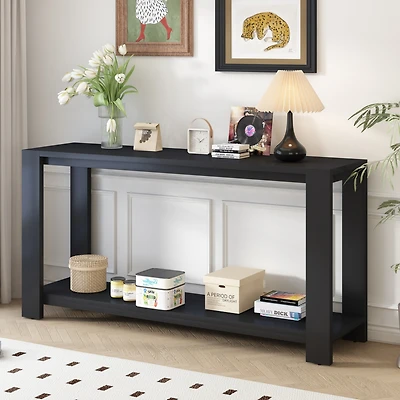 Streamdale Furniture Distinctive Features of a Minimalist Console Table with Bottom Shelf and Four Legs, Suitable for Entryway, Hallway, Living Room,