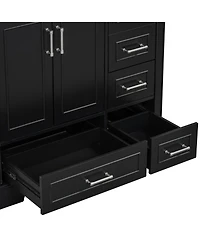 Streamdale 36" Black Traditional Vanity with Resin Sink Combo