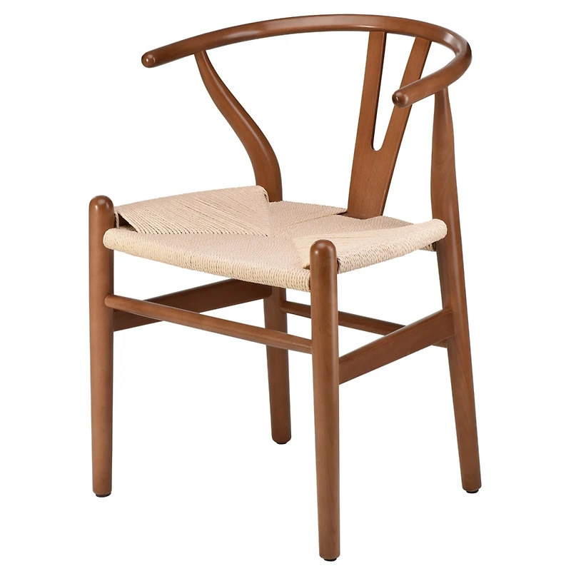 Streamdale Furniture Wishbone Chairs for Dining Room, Soild Wood Weave Dining Chair, Armchair, Fully Assembled, Set of 2
